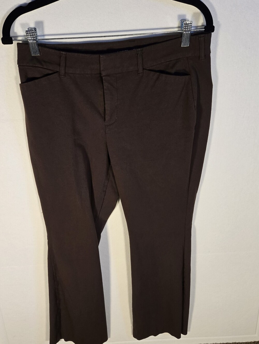Old Navy Pixie Flare High-Rise Pants in Brown Petite 10